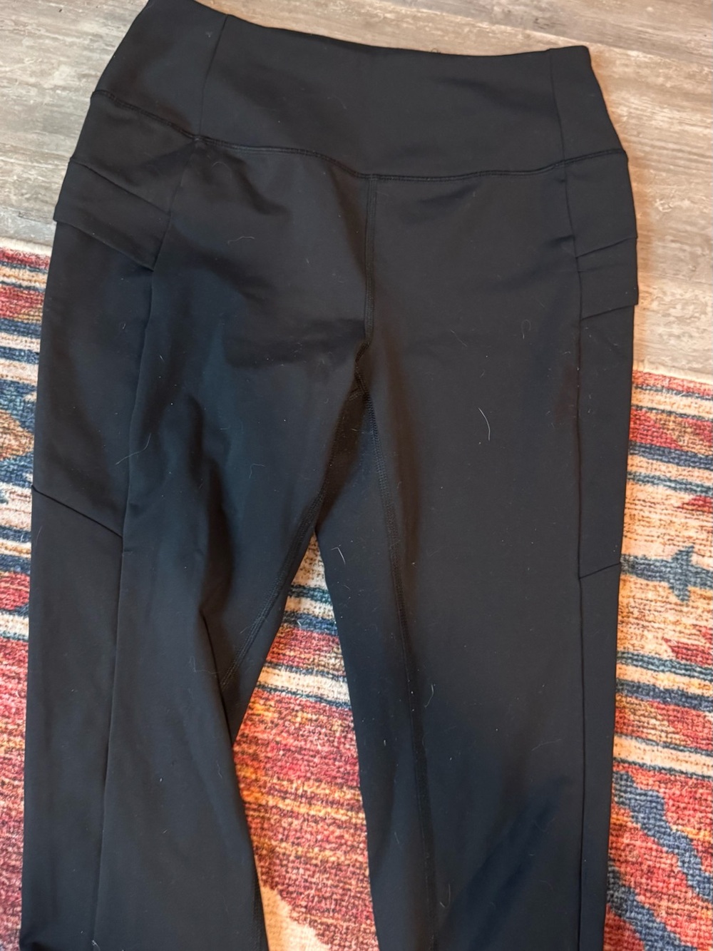 Avalanche Black High-Waist Leggings with Side Panels